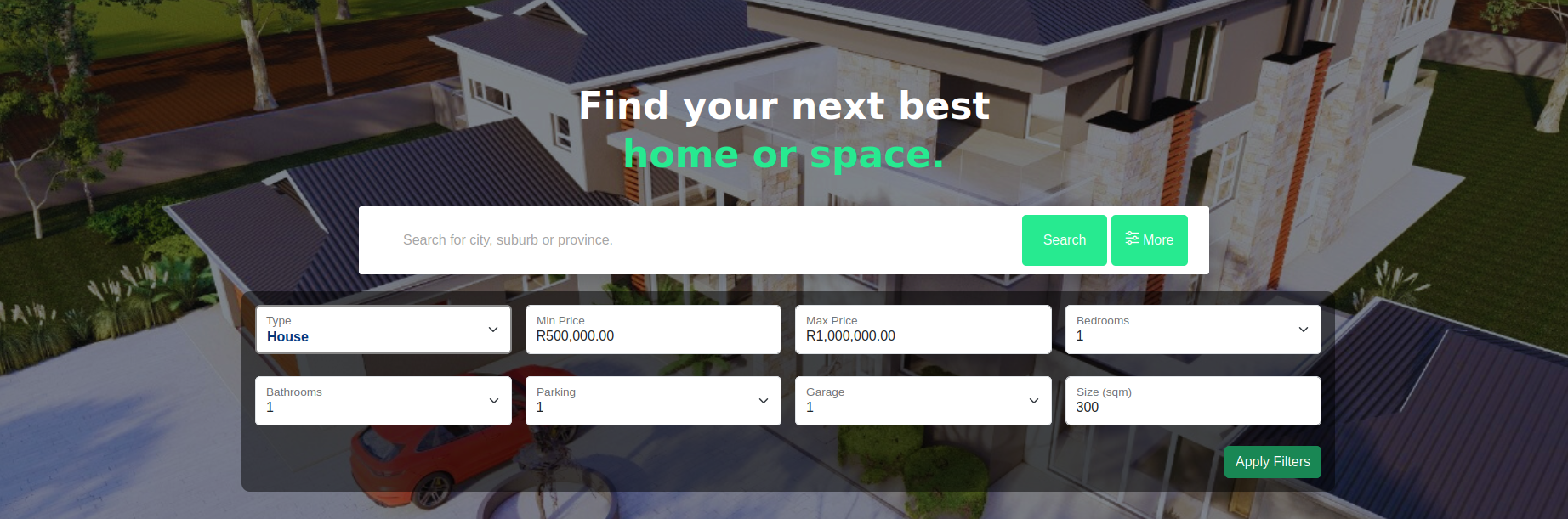 Search and Filters on Propsho